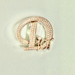 Silver Crystal Brooch